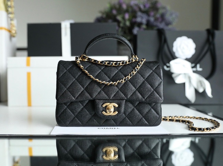 Chanel Flat Caviar Hand Black Ss2022
