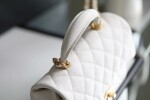 Chanel Flat Caviar Hand White Ss2022