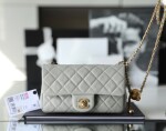 Chanel Flat Goatskin Gray Ball Chain Ss2022