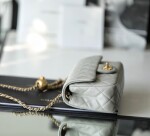 Chanel Flat Goatskin Gray Ball Chain Ss2022