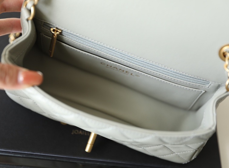 Chanel Flat Goatskin Gray Ball Chain Ss2022