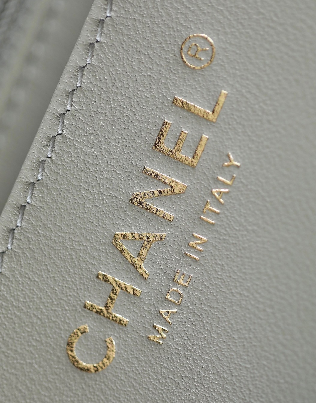Chanel Flat Goatskin Gray Ball Chain Ss2022