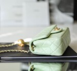 Chanel Flat Goatskin Green Ball Chain Ss2022