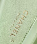 Chanel Flat Goatskin Green Ball Chain Ss2022