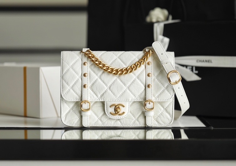 Chanel Flat Goatskin Vat White Ss2022
