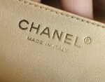Chanel Mini Flat Goatskin White Ball Chain Ss2022