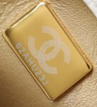 Chanel Mini Flat Goatskin White Ball Chain Ss2022