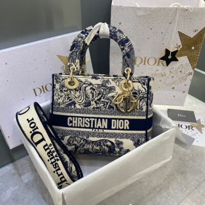 Dior D Lite Animal Navy Blue Ss2022