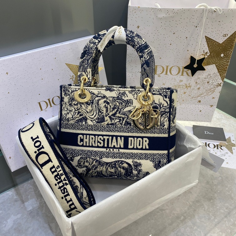 Dior D Lite Animal Navy Blue Ss2022