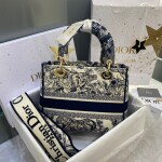 Dior D Lite Animal Navy Blue Ss2022