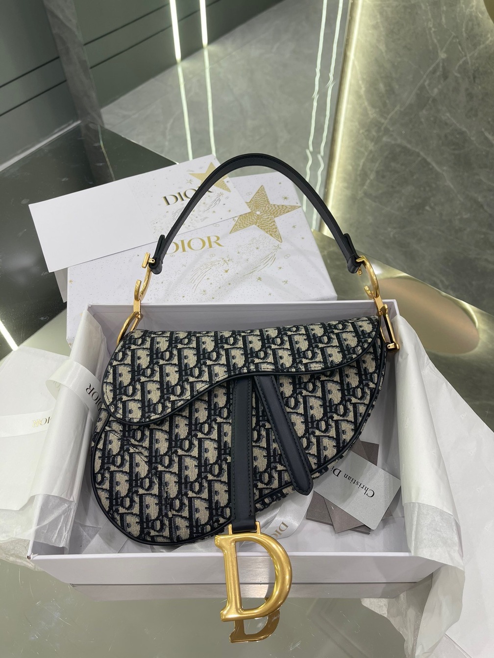 Dior Saddle Oblique Navy Blue Ss2022