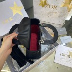 Dior Small Lady Black Sliver Chain Ss2022