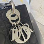 Dior Small Lady Black Sliver Chain Ss2022