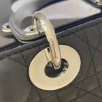 Dior Small Lady Black Sliver Chain Ss2022