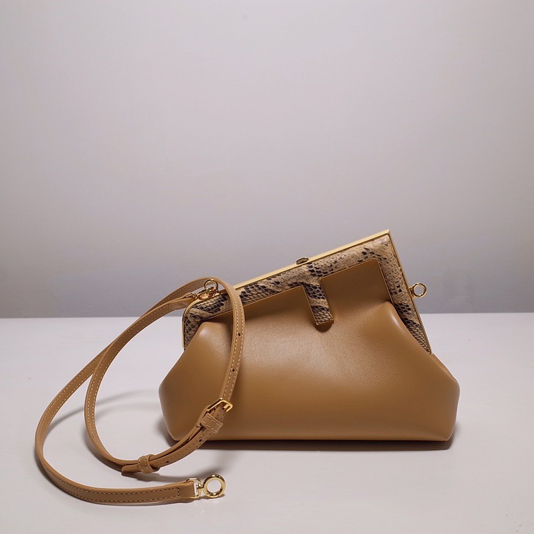 Fendi First Bag Brown Snakeskin Ss2022