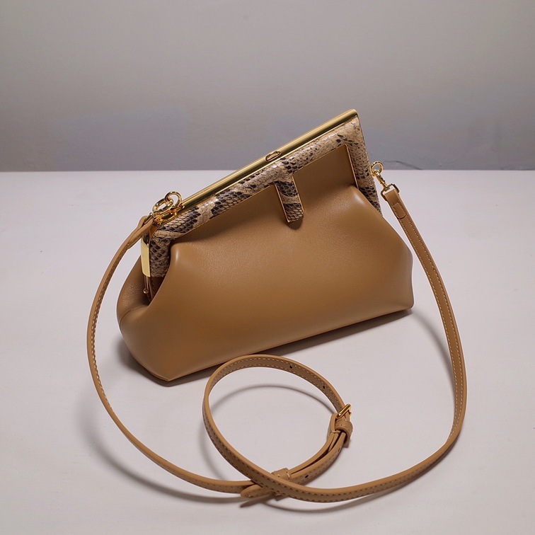 Fendi First Bag Brown Snakeskin Ss2022