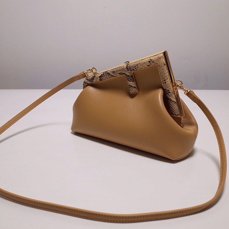 Fendi First Bag Brown Snakeskin Ss2022