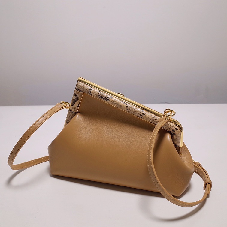Fendi First Bag Brown Snakeskin Ss2022