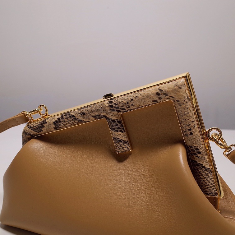Fendi First Bag Brown Snakeskin Ss2022