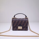 Fendi Handbag Logo 19 Brown Ss2022