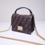 Fendi Handbag Logo 19 Brown Ss2022
