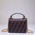 Fendi Handbag Logo 19 Brown Ss2022