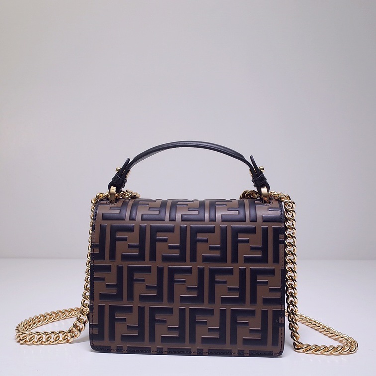 Fendi Handbag Logo 19 Brown Ss2022