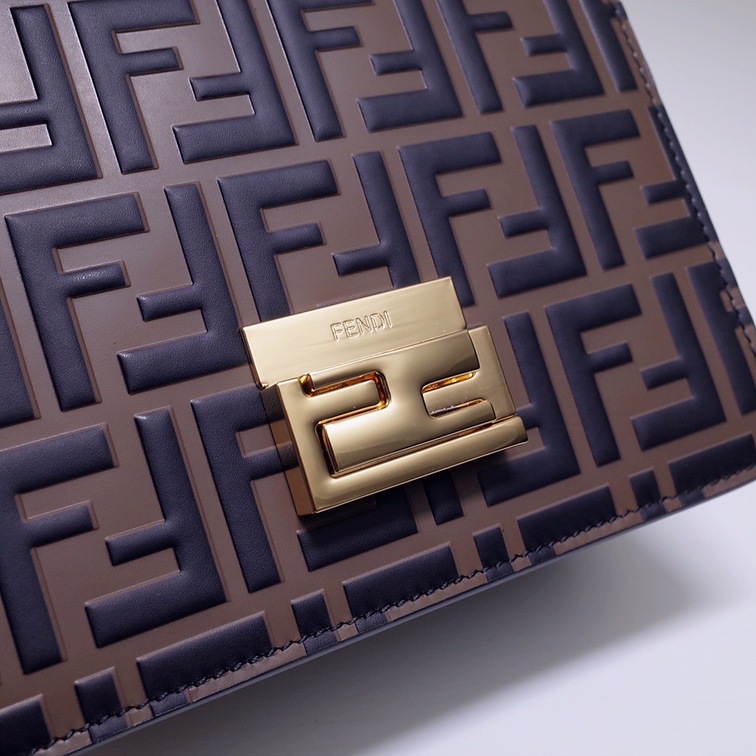Fendi Handbag Logo 19 Brown Ss2022