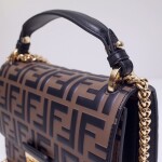 Fendi Handbag Logo 19 Brown Ss2022