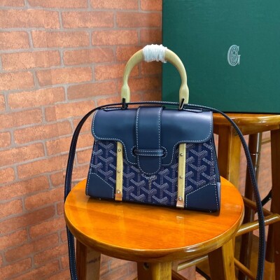 Goyard Saigon Mini Bag Navy Blue Ss2022