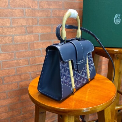 Goyard Saigon Mini Bag Navy Blue Ss2022
