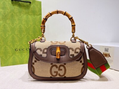 Gucci Bamboo Handbag Lightly Brown Ss2022