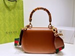 Gucci Bamboo Handbag Orange Brown Ss2022