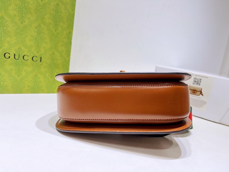 Gucci Bamboo Handbag Orange Brown Ss2022
