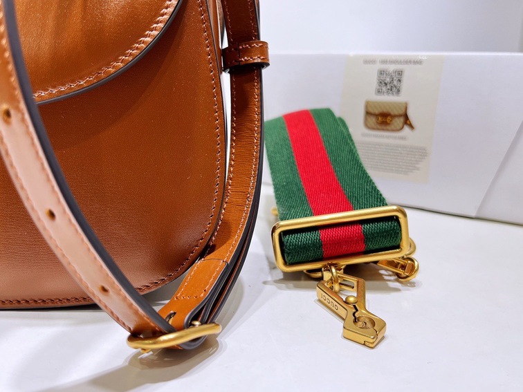 Gucci Bamboo Handbag Orange Brown Ss2022