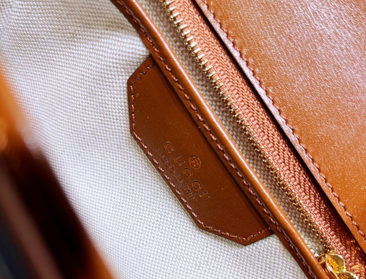 Gucci Bamboo Handbag Orange Brown Ss2022