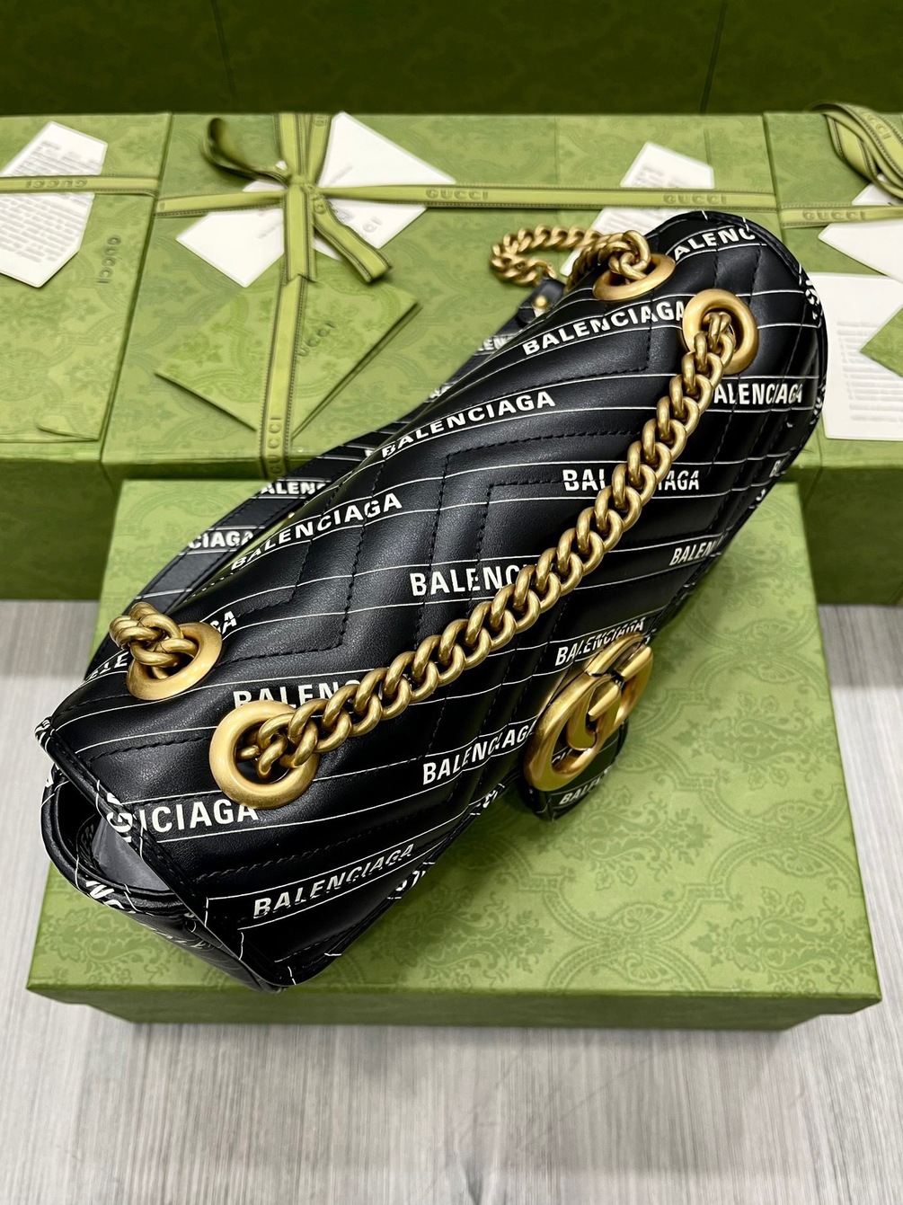 Guccix Balen Gucci Marmont Black Ss2022