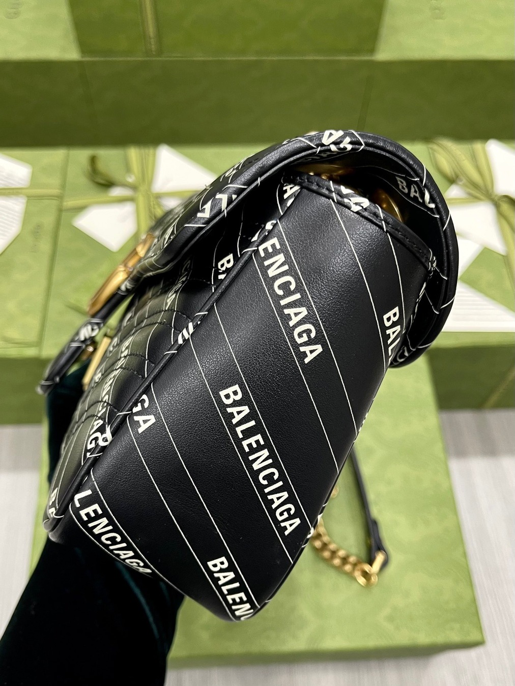 Guccix Balen Gucci Marmont Black Ss2022