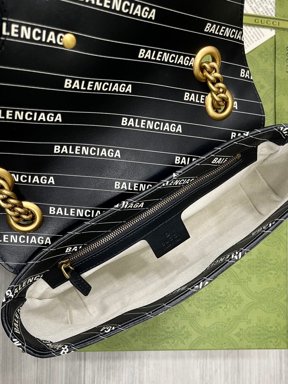 Guccix Balen Gucci Marmont Black Ss2022