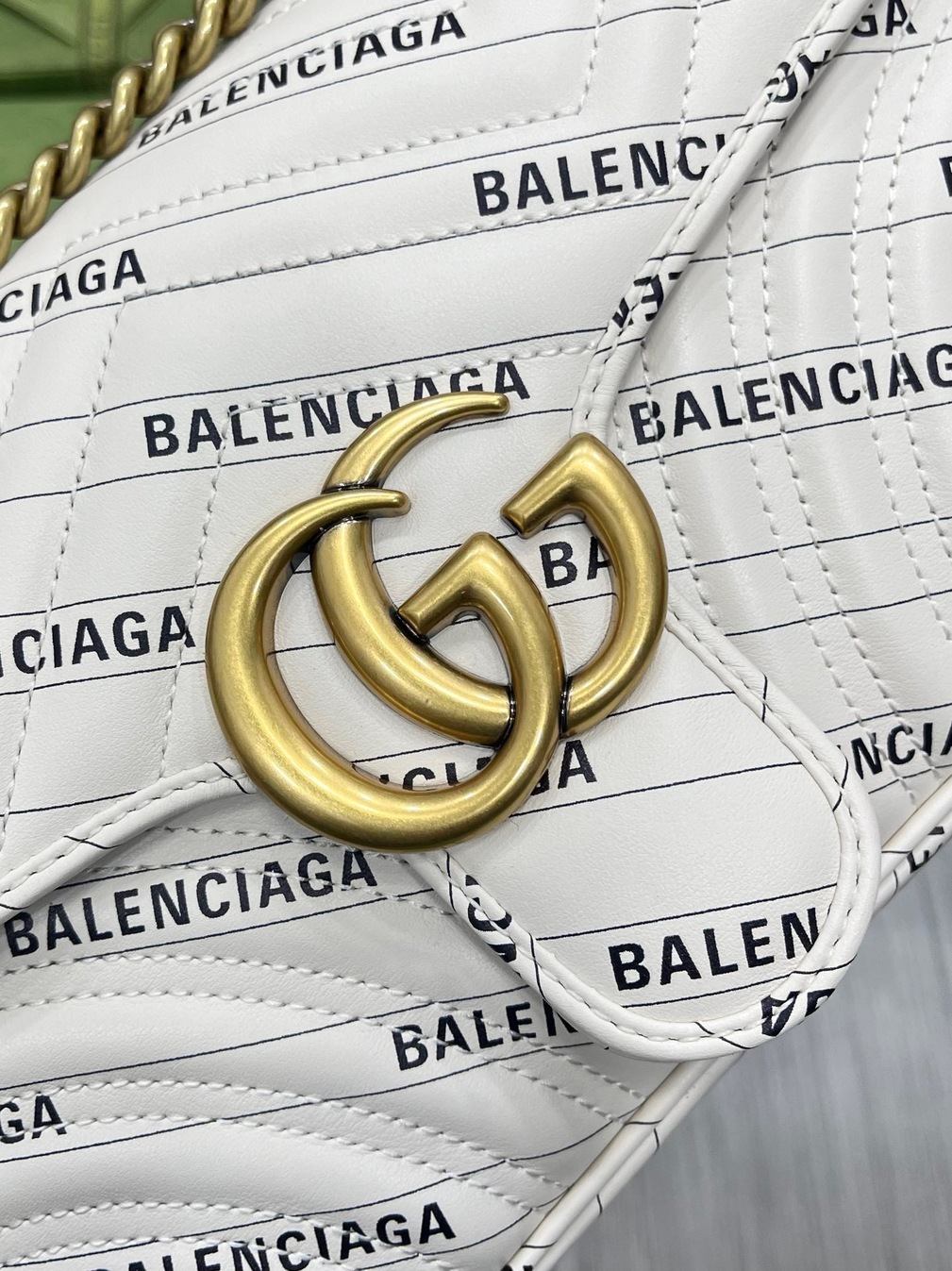Guccix Balen Gucci Marmont White Ss2022
