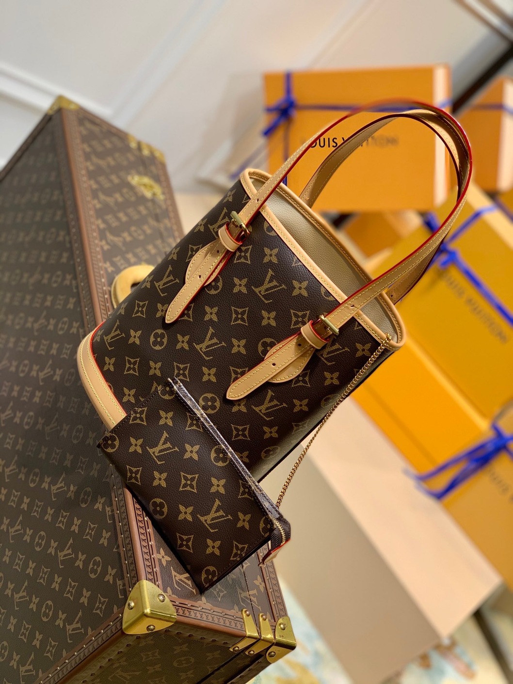 Lv Set Tote Wallet 23 Mono Brown Ss2022