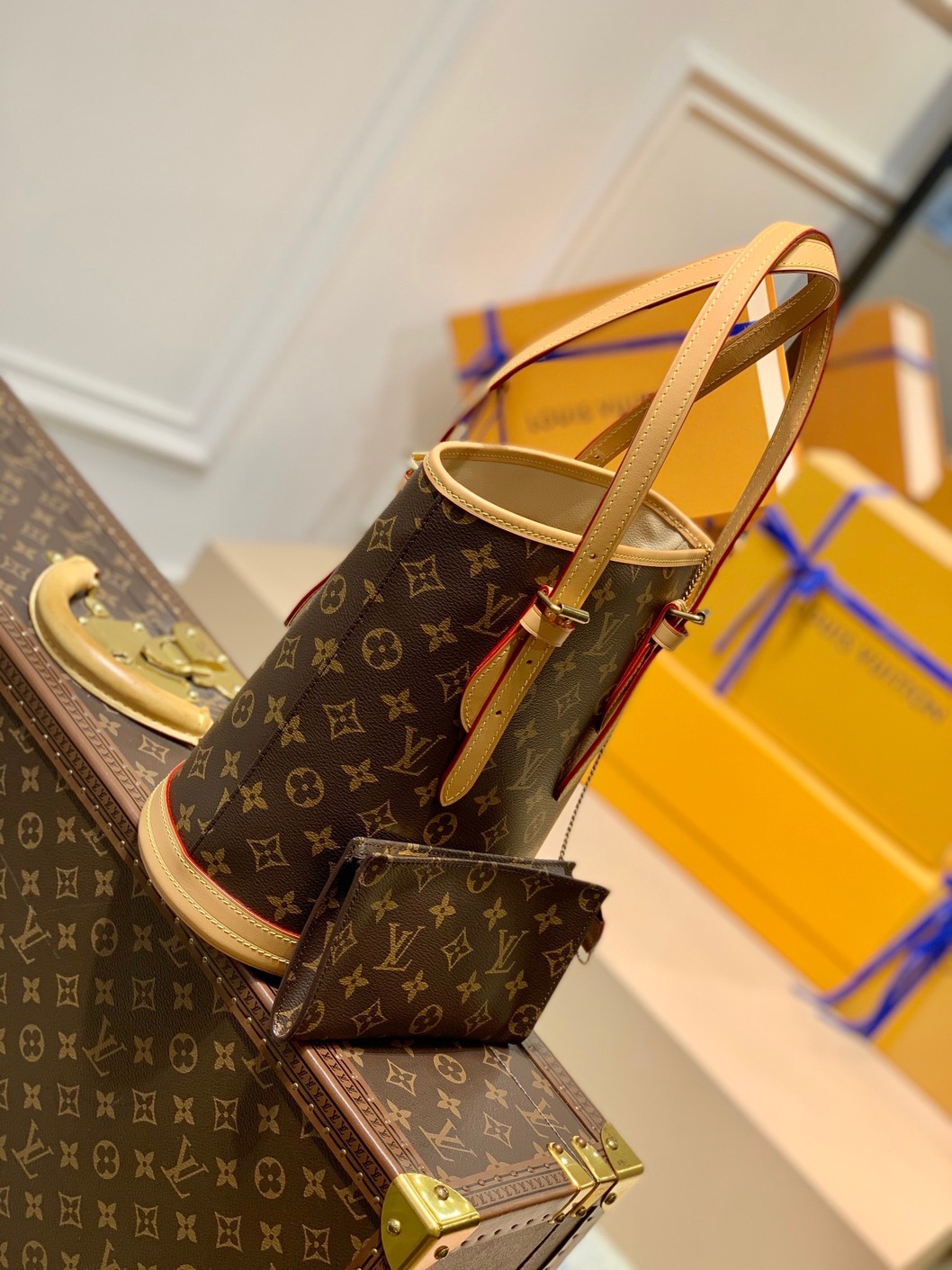 Lv Set Tote Wallet 23 Mono Brown Ss2022