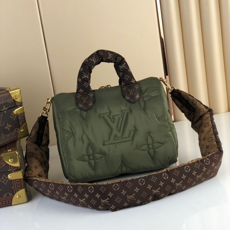 Lv Speedy Bandouliere 25 Green Canvas Ss2022