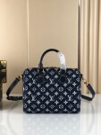 Lv Speedy Bandouliere 25 Mono Denim Bag