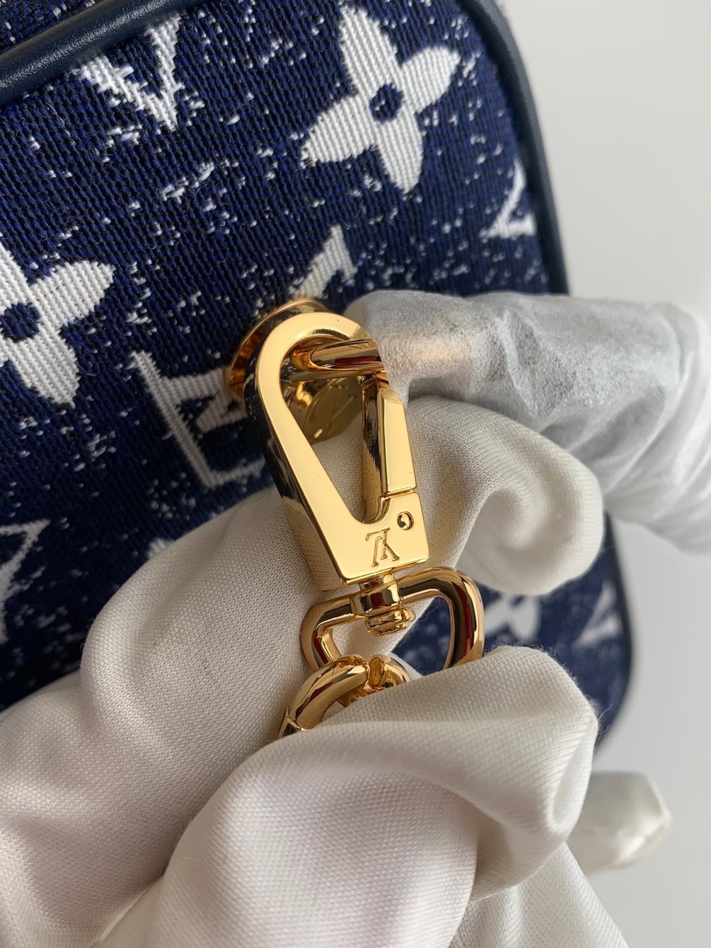 Lv Square Bag 16 Denim Mono Ss2022