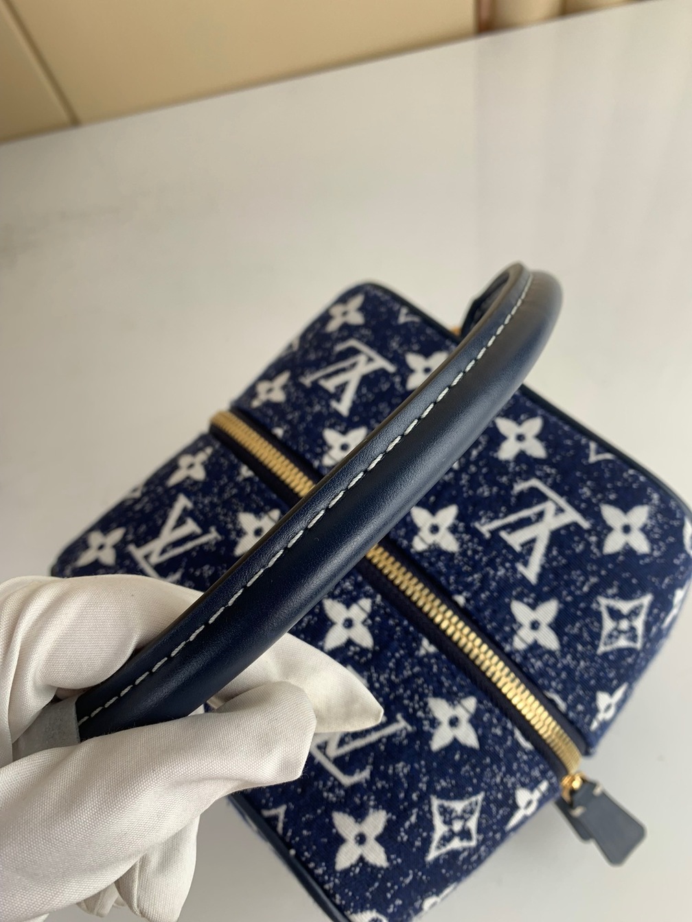 Lv Square Bag 16 Denim Mono Ss2022