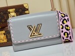 Lv Twist Handbag Gray Ss2022