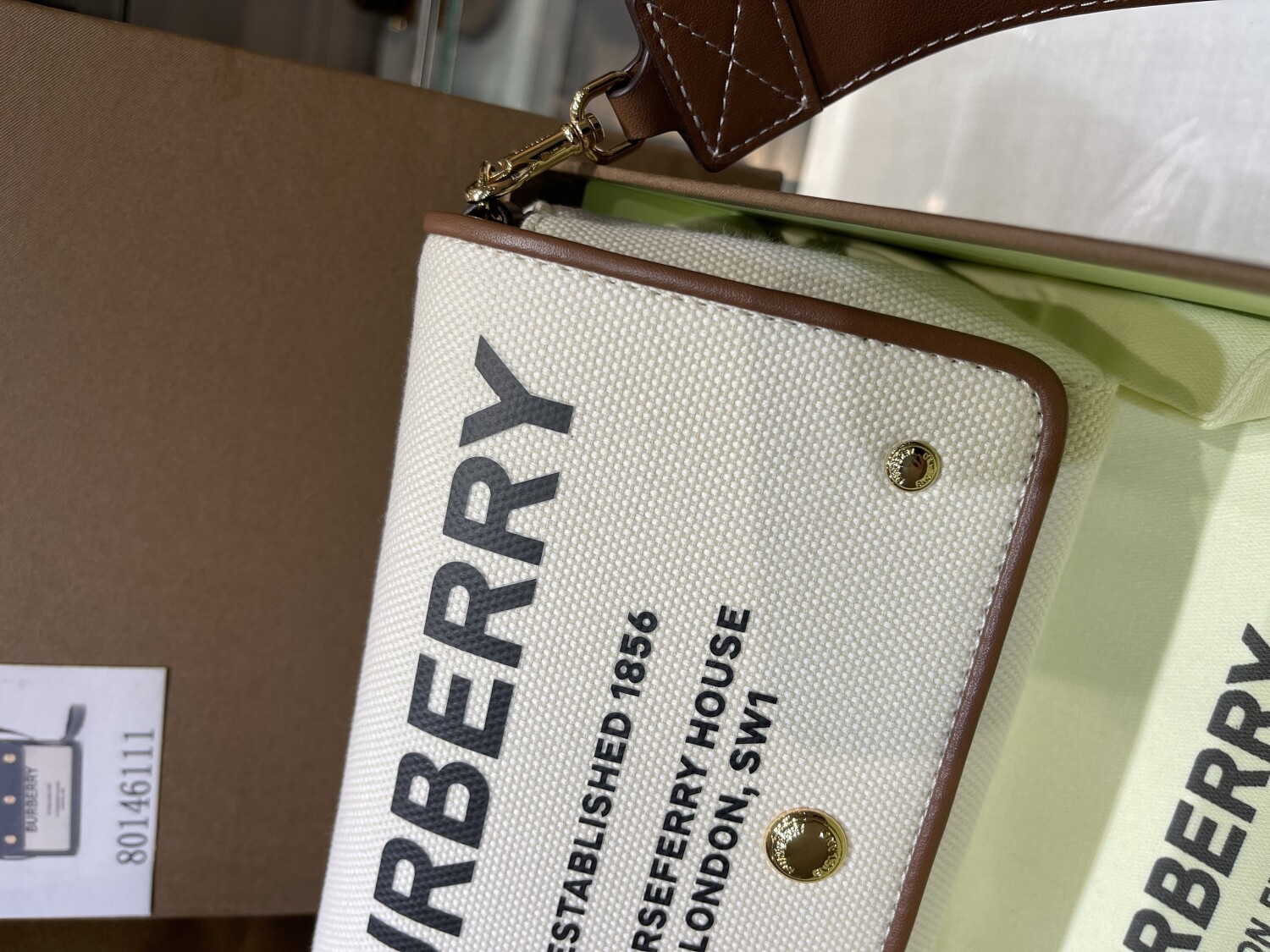 Burberry Crossbody Letter Brown Bag 25