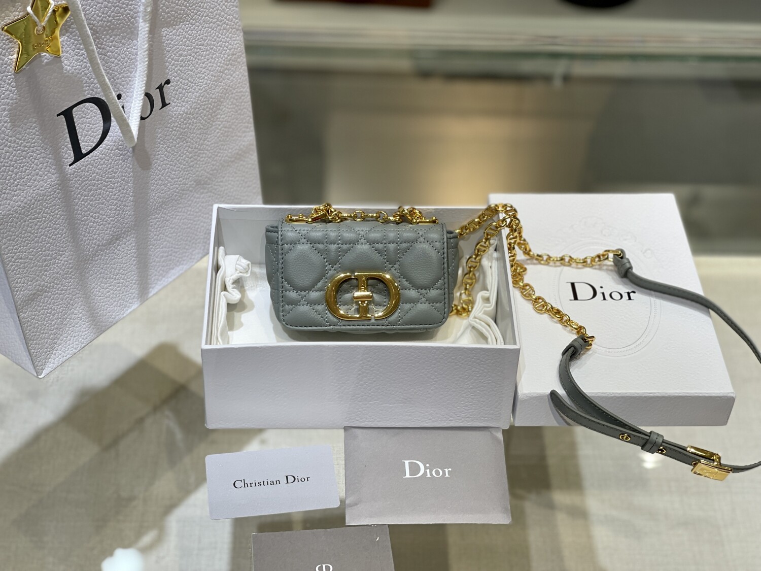 Dior Caro Nano Xanh Sz 11