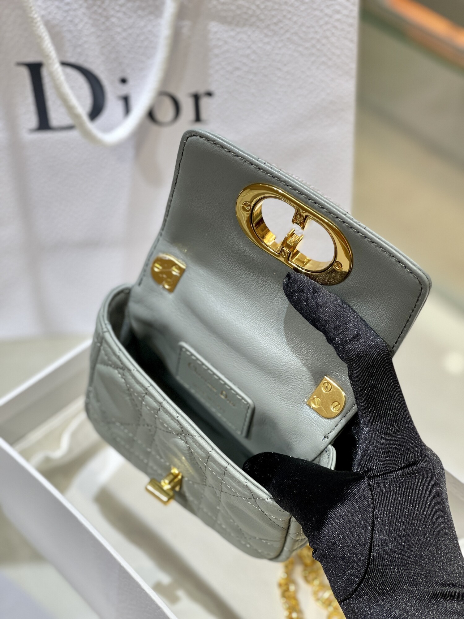 Dior Caro Nano Xanh Sz 11